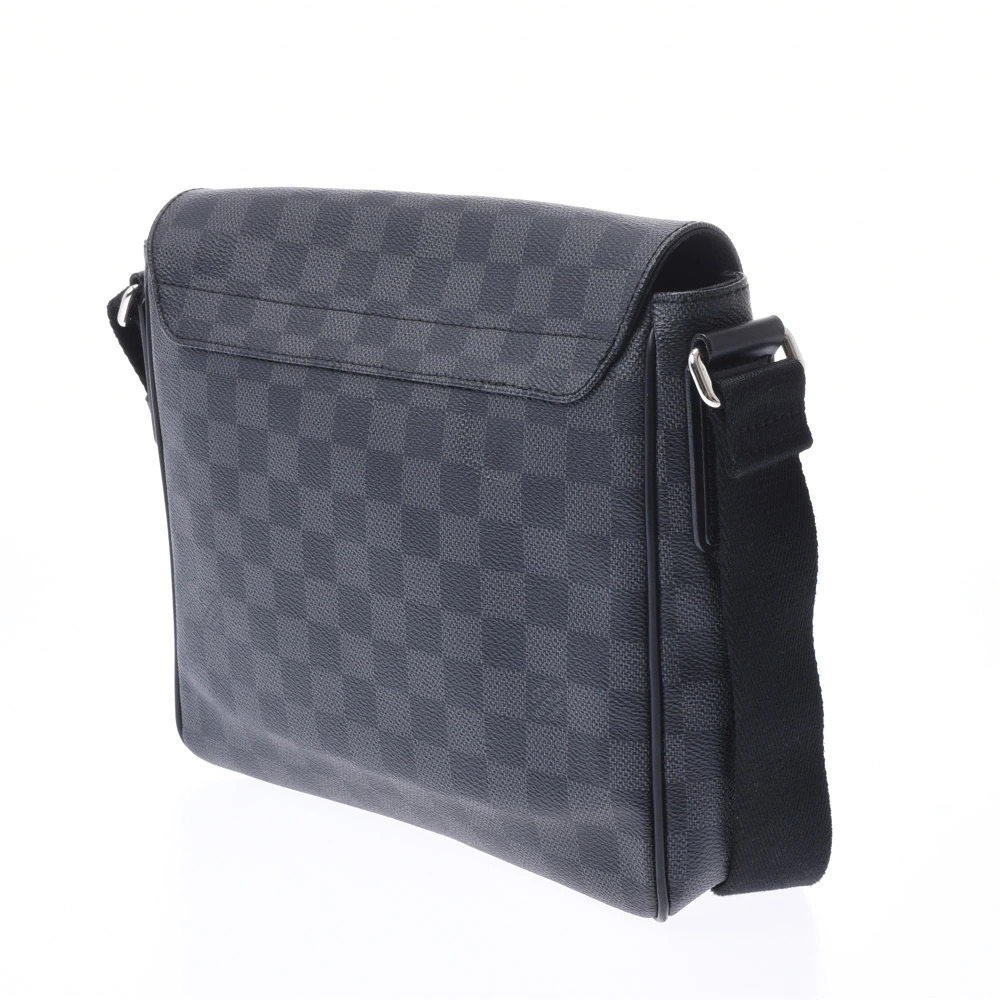 Louis Vuitton Graphite Gray District Shoulder Damier Bag Black Black Black Gray